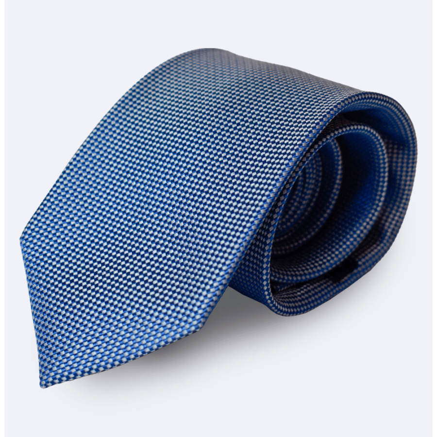 Corbata azul brillante a rombos