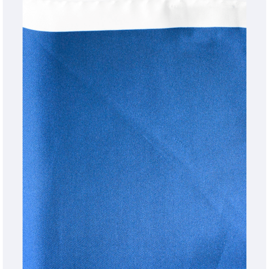 Pañuelo de bolsillo azul marino y blanco