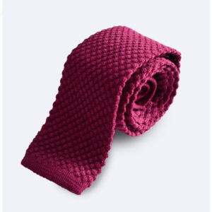 Corbata magenta de punto