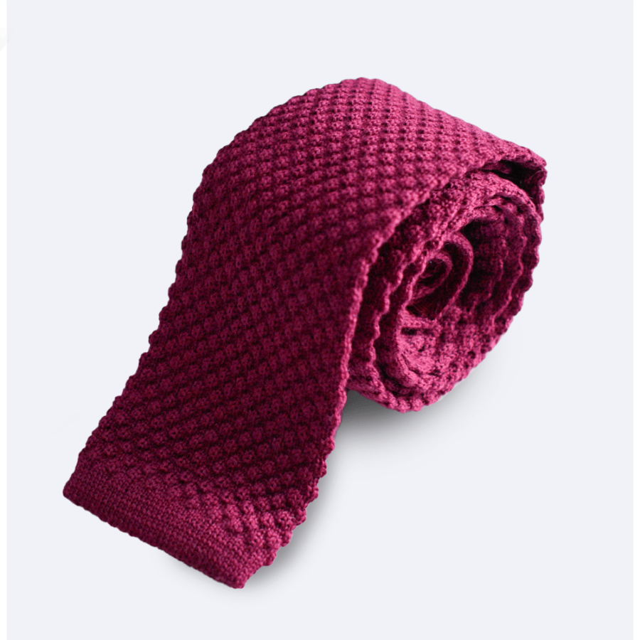 Corbata de punto buganvilla
