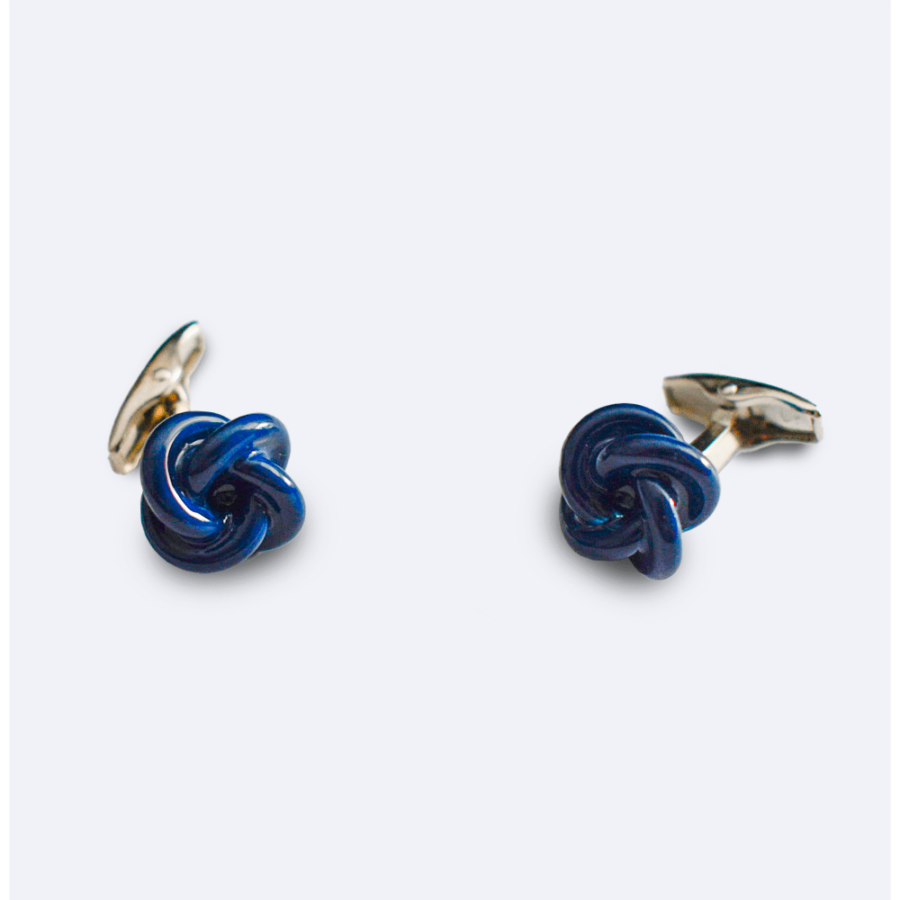 Gemelos de nudo azul