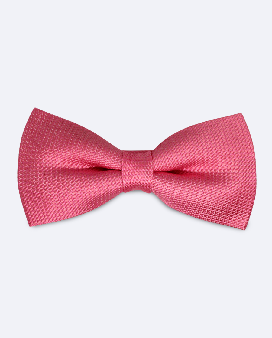 Pajarita de seda jacquard rosa