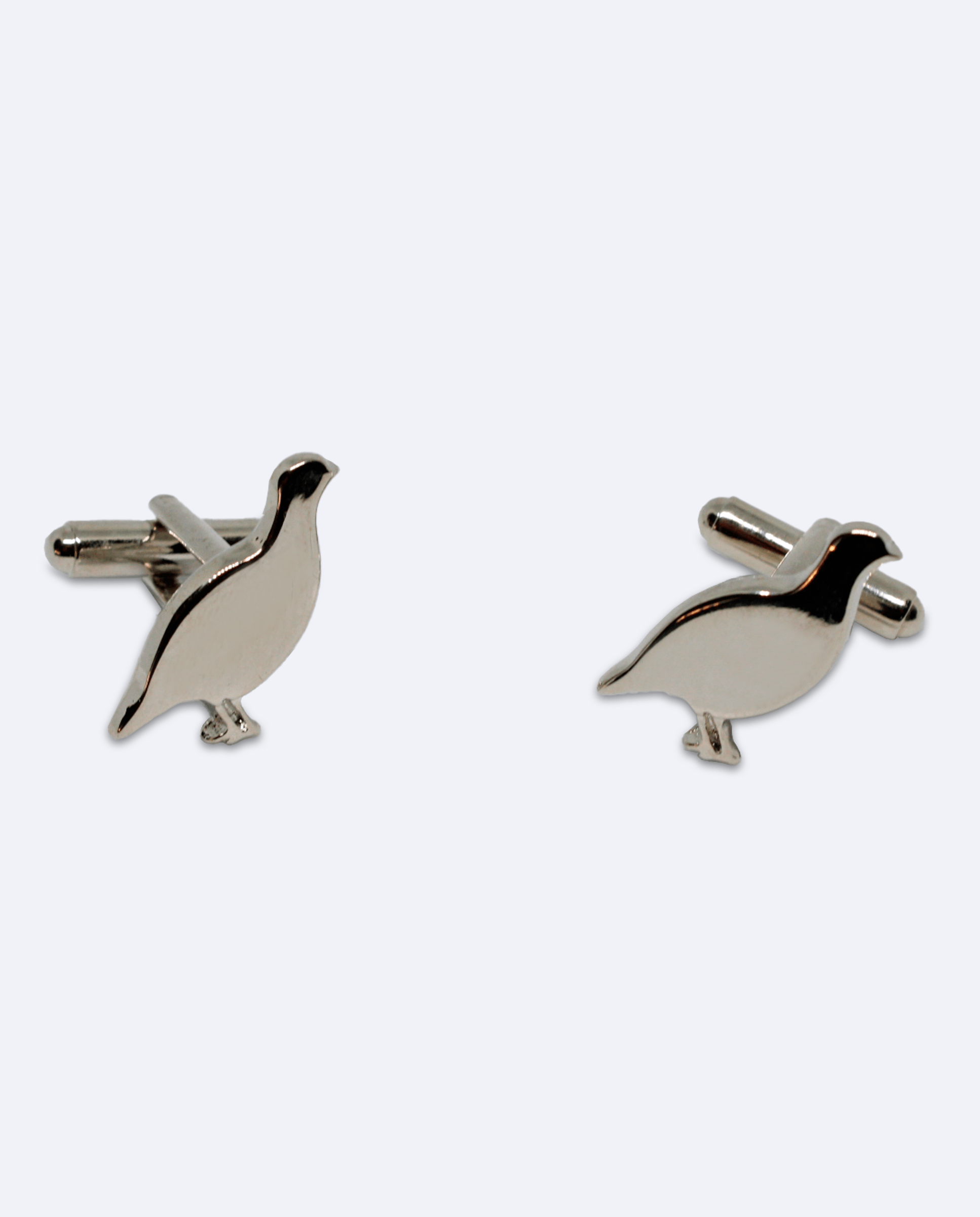Gemelos de metal con diseño de perdiz, vista general