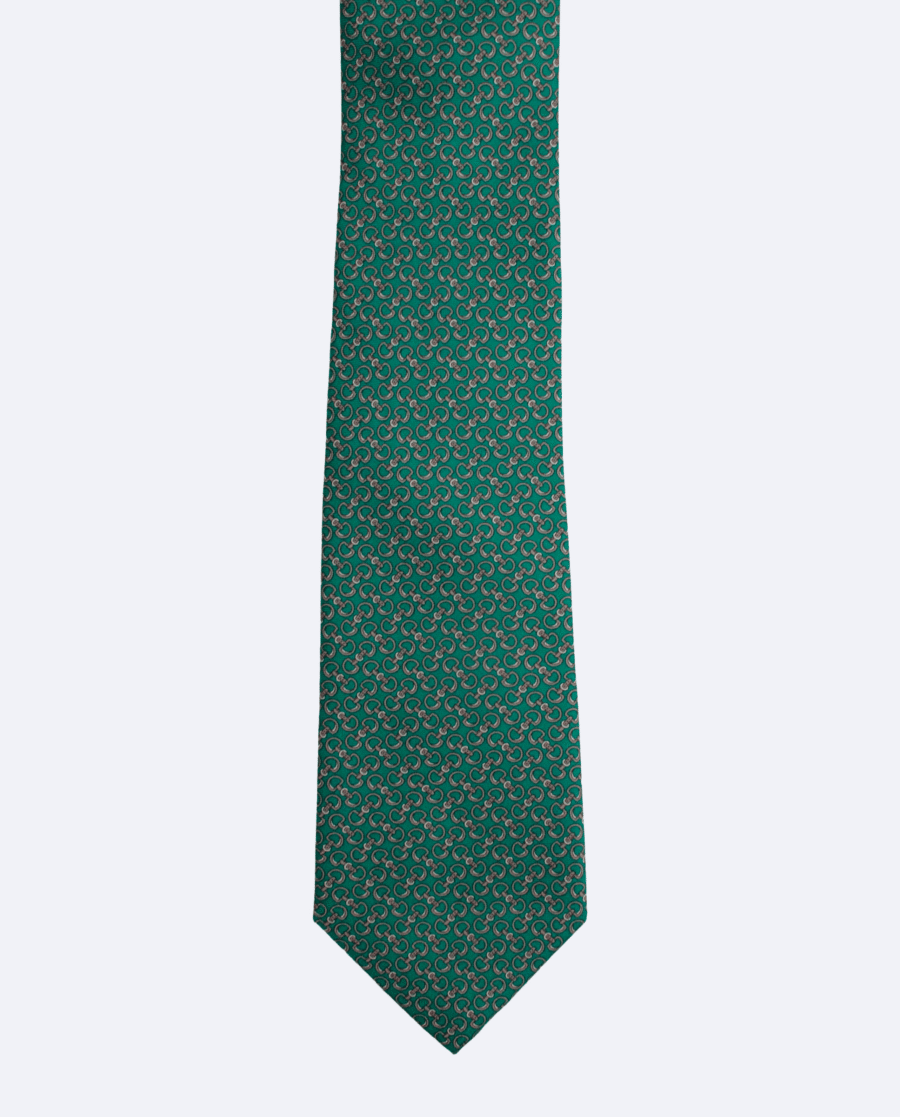 Corbata de seda verde esmeralda palas