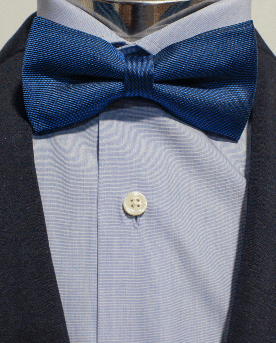 Pajarita azul marino con micropuntos