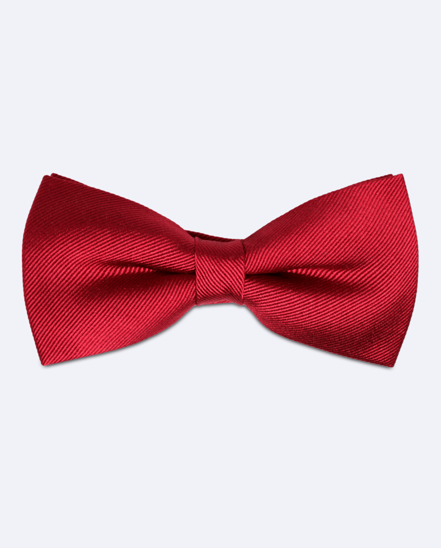 Pajarita en sarga de seda roja