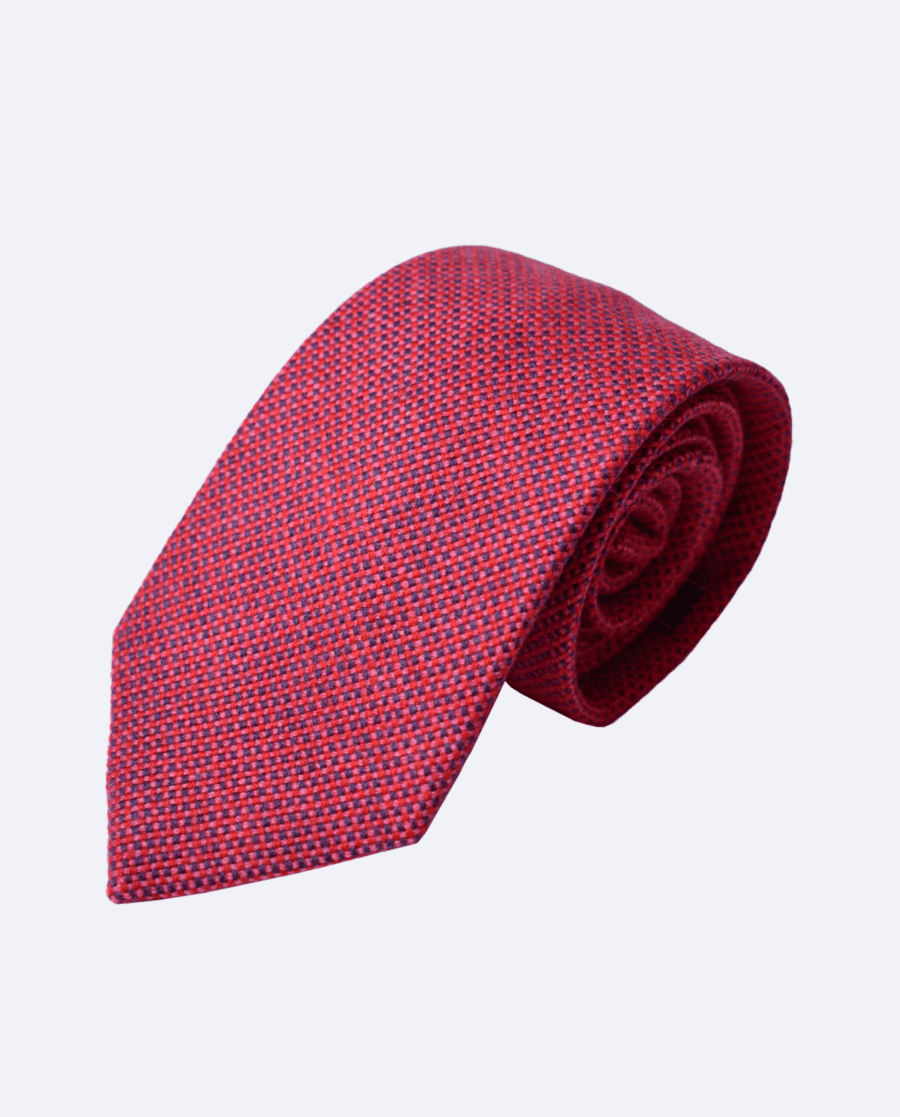 Corbata de lana rosa