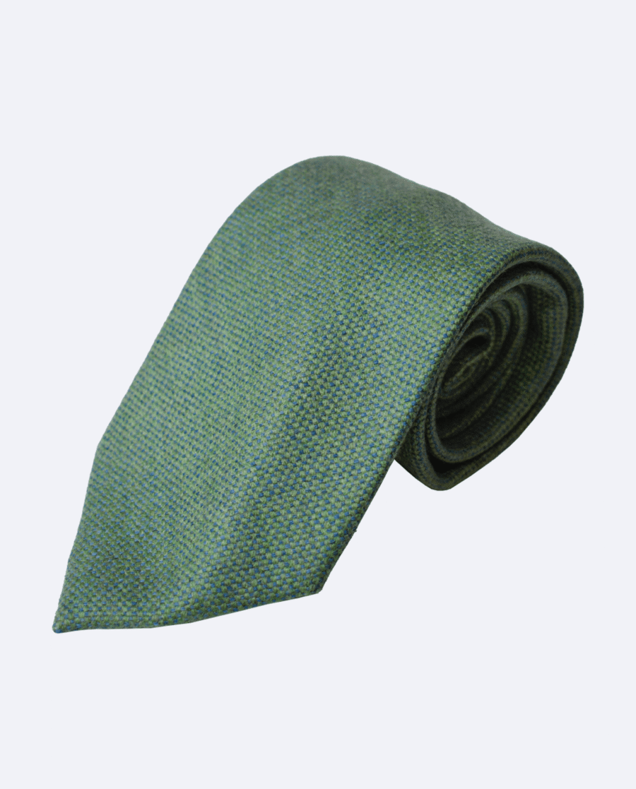 Corbata de lana verde claro