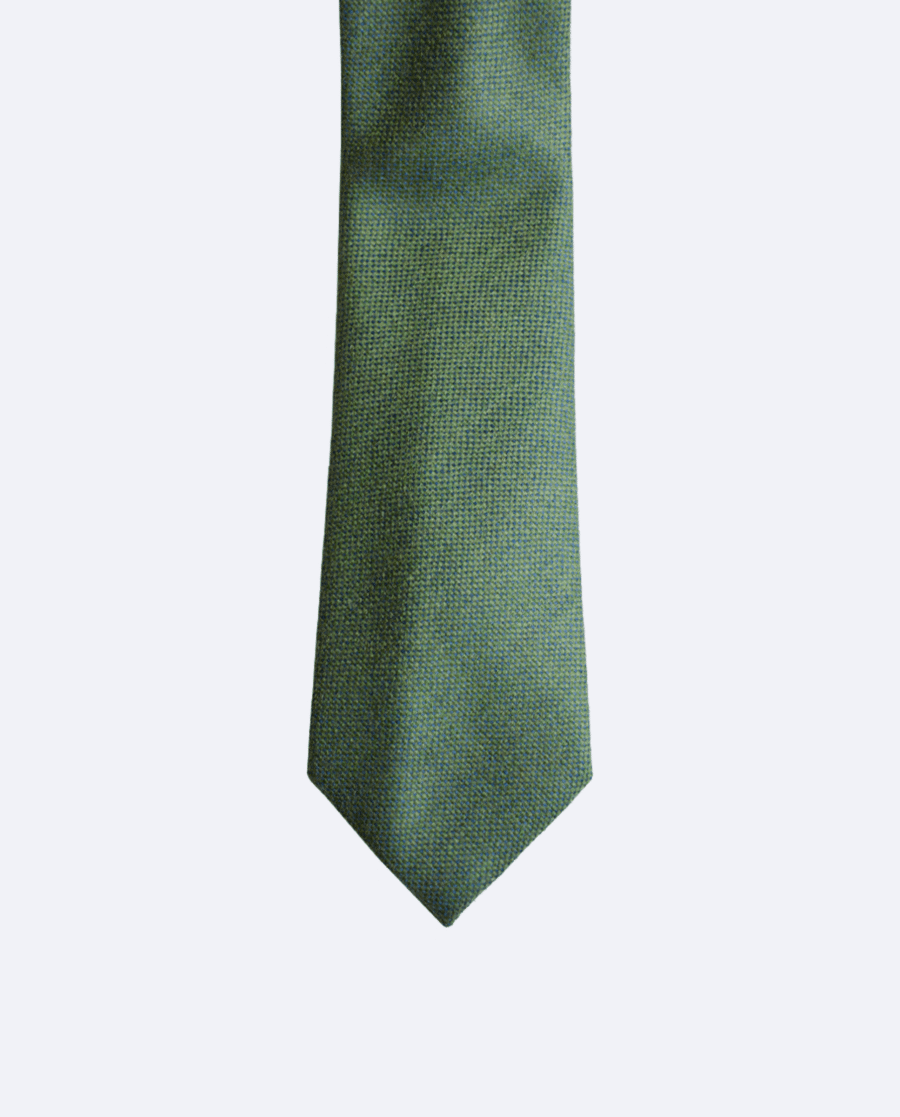 Corbata de lana verde claro