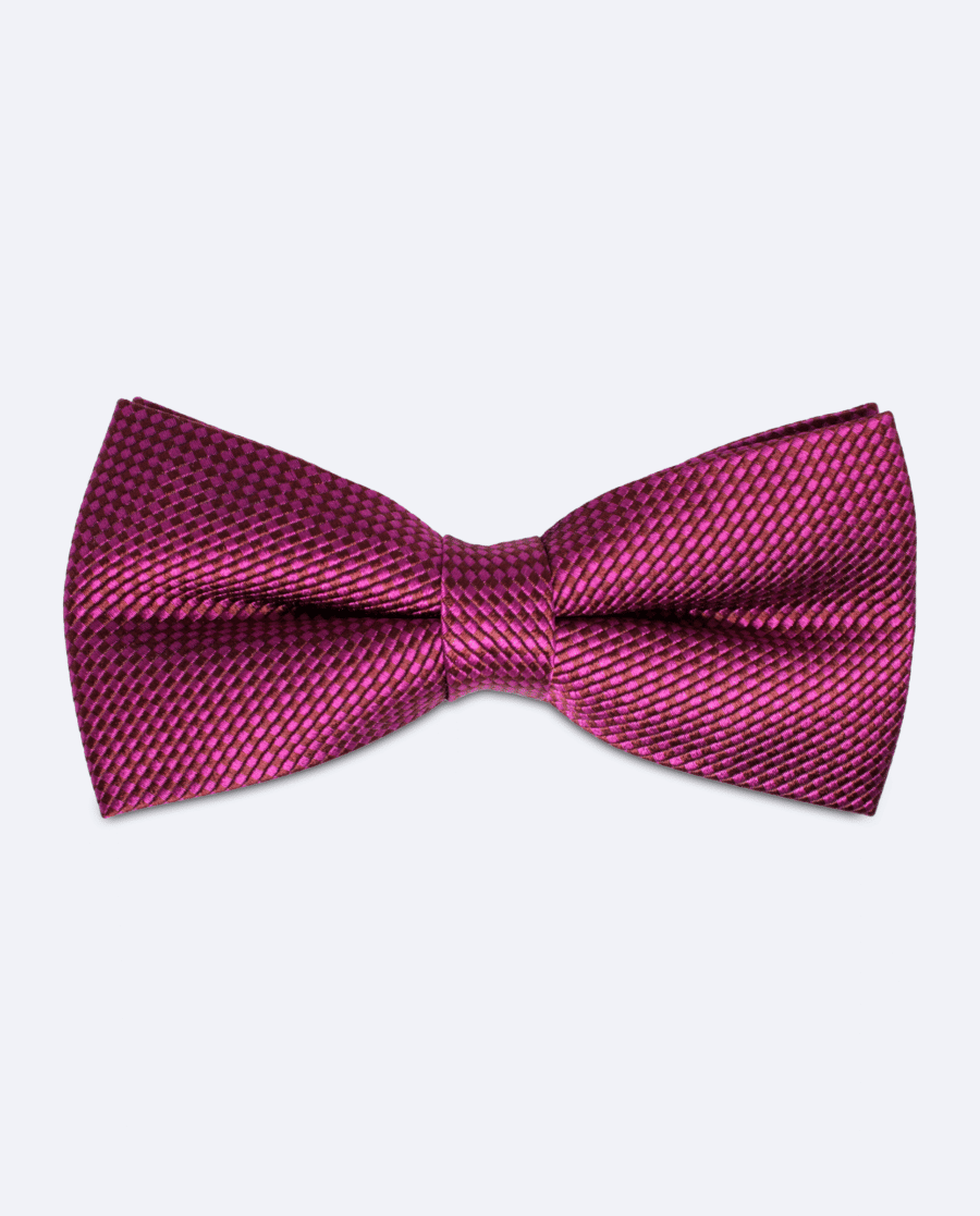 Pajarita de seda jacquard buganvilla – Exclusivo tinto in filo
