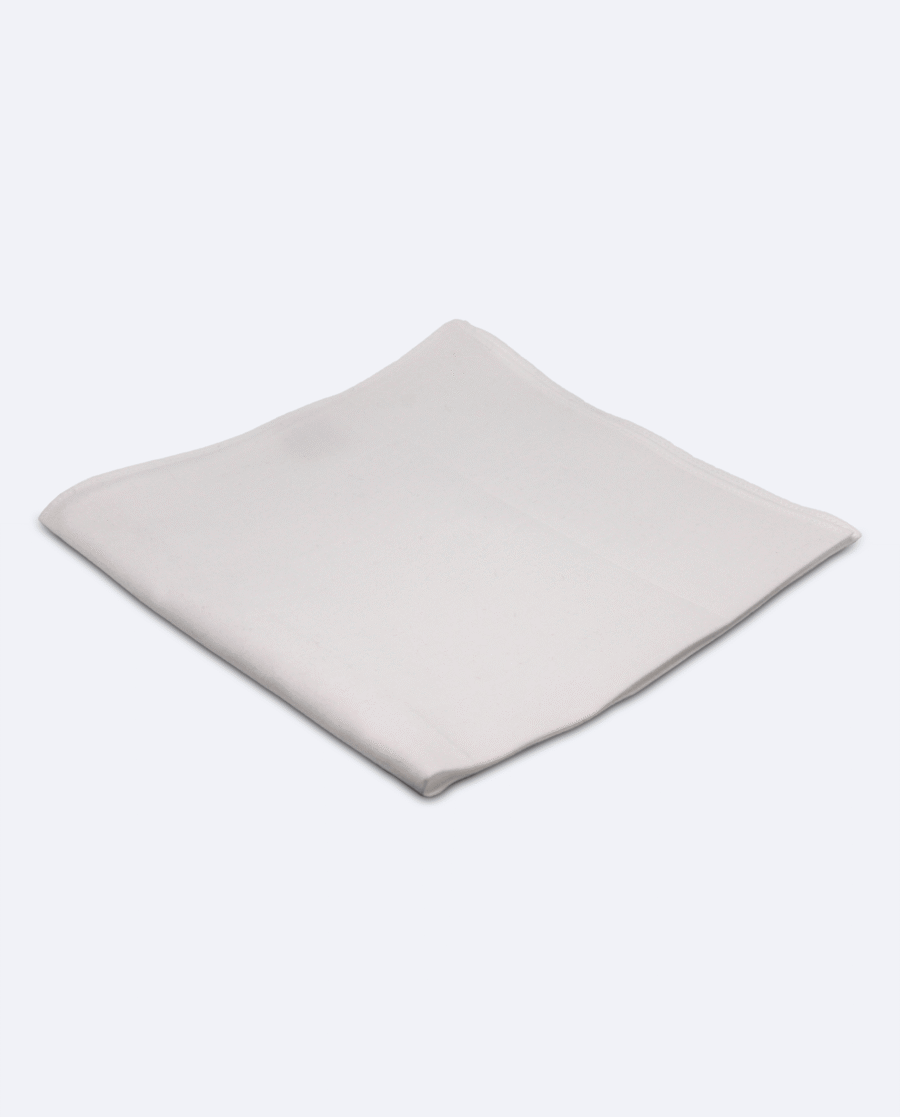 Pañuelo de bolsillo blanco liso