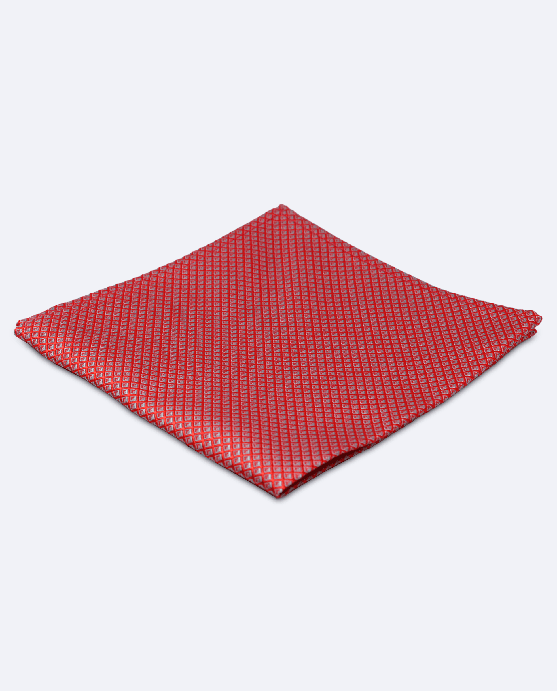 Pañuelo de bolsillo rosa intenso con rombos azul claro | Sebasti