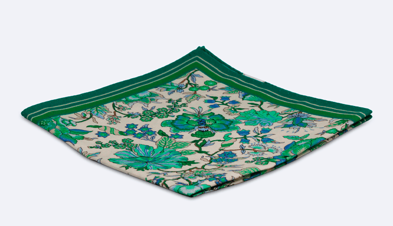 Pañuelo de bolsillo verde para hombre