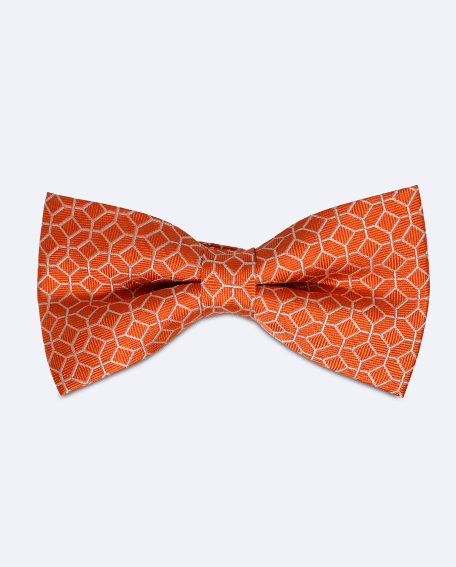 Pajarita panal naranja y blanco